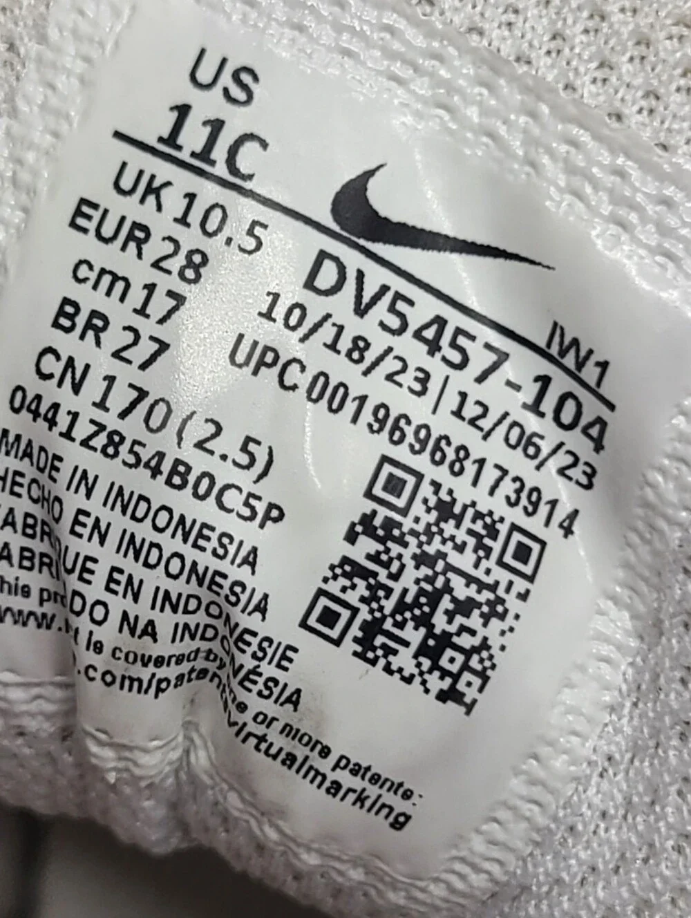 Nike Court Borough Low Recraft White Blk Preschool Casual kids Toddler size 11C